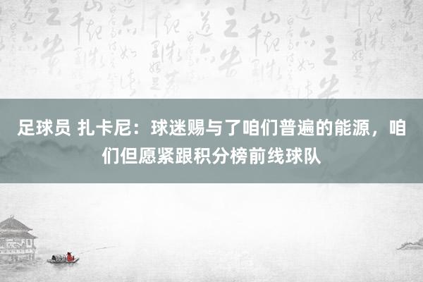 足球员 扎卡尼：球迷赐与了咱们普遍的能源，咱们但愿紧跟积分榜前线球队