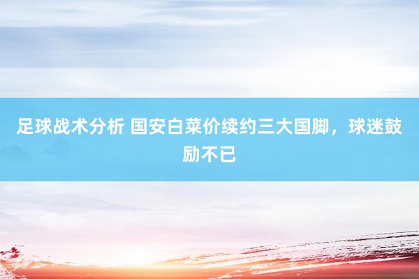 足球战术分析 国安白菜价续约三大国脚，球迷鼓励不已